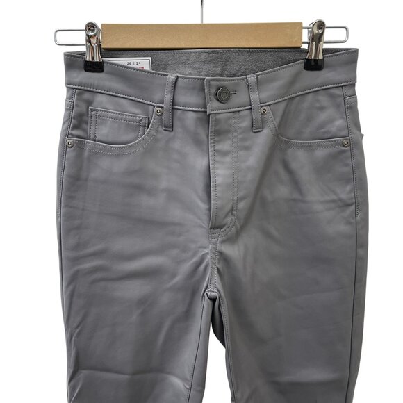 Gap Vintage Slim High Rise Faux Leather Ankle Pants Gray Women's‎ 26/12R - Picture 11 of 11